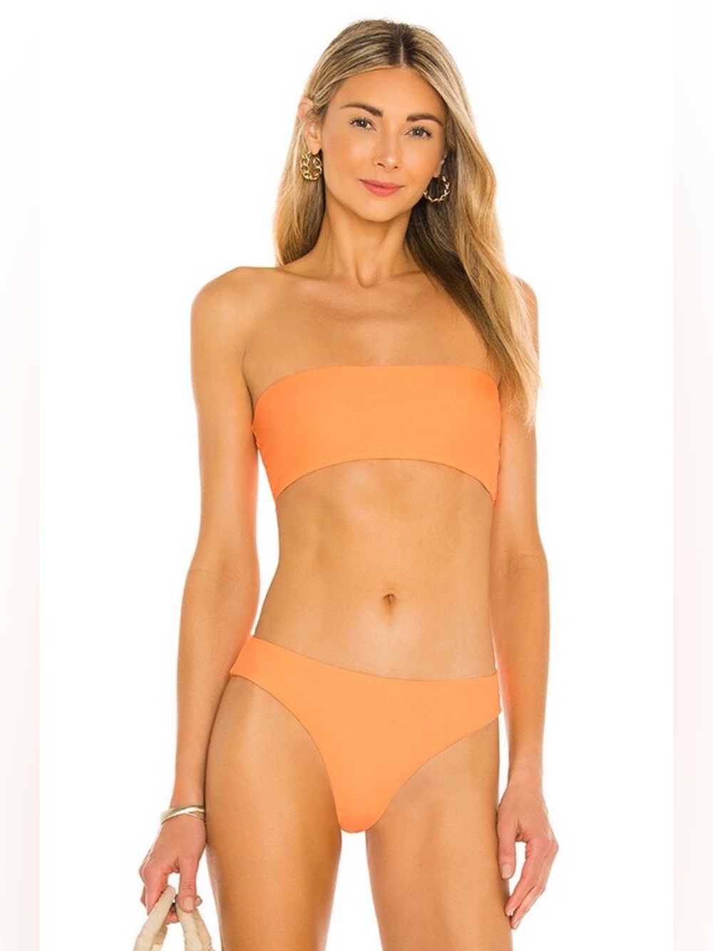 NWOT super down bella strapless bikini top and bottoms Size Medium